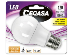 Bombilla led estndar E27 5,5W luz clida